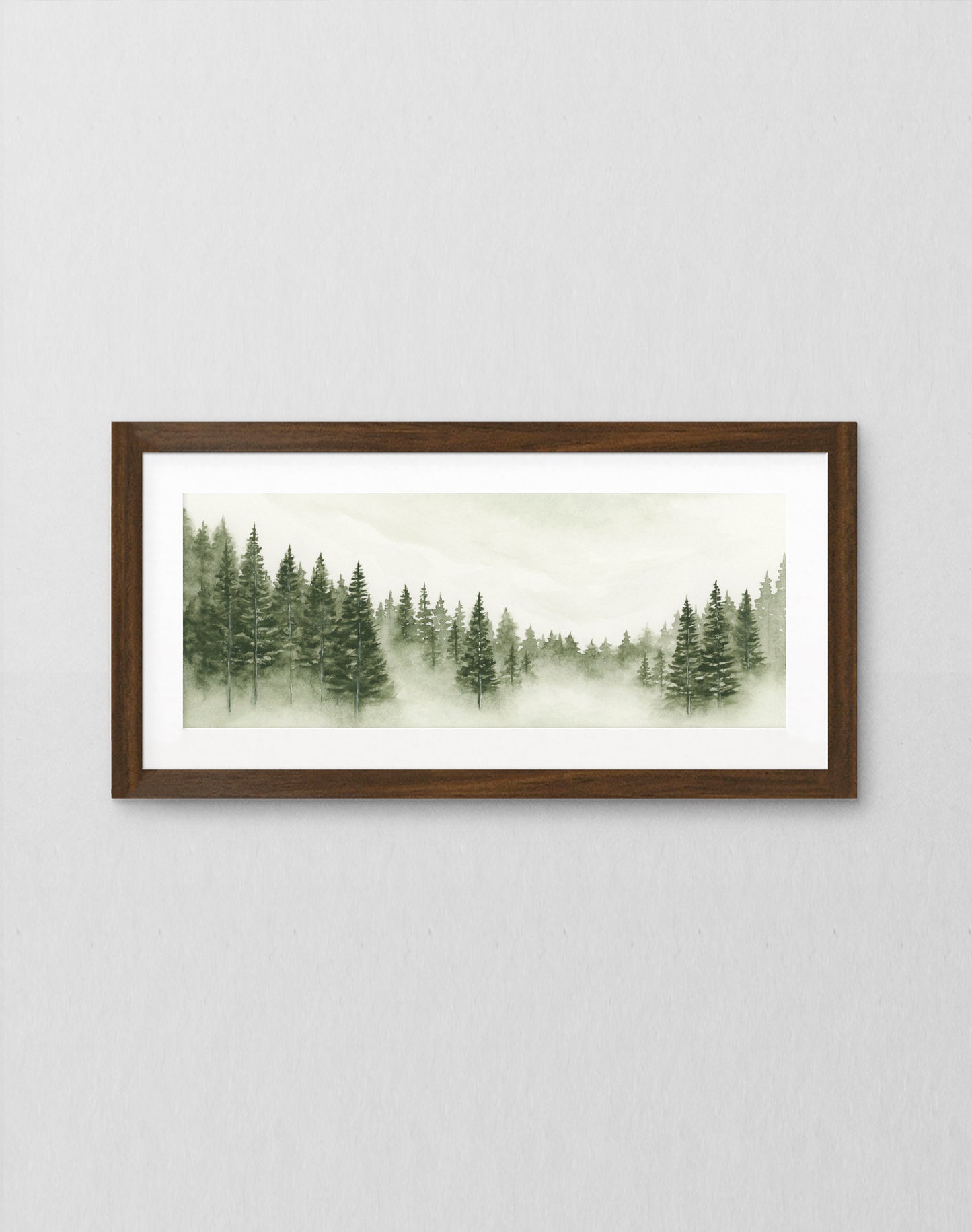 Foggy Forest Green IV - Art Print