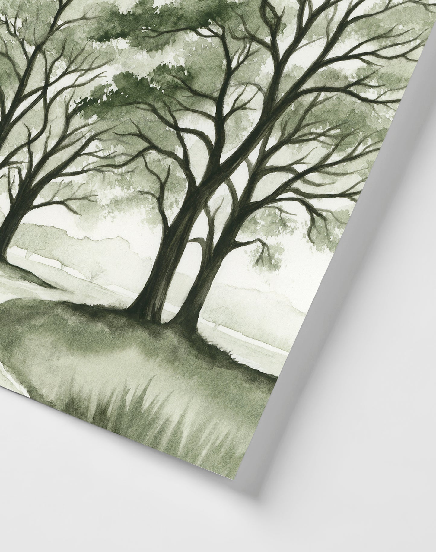 Sprawling Silence Green I - Art Print