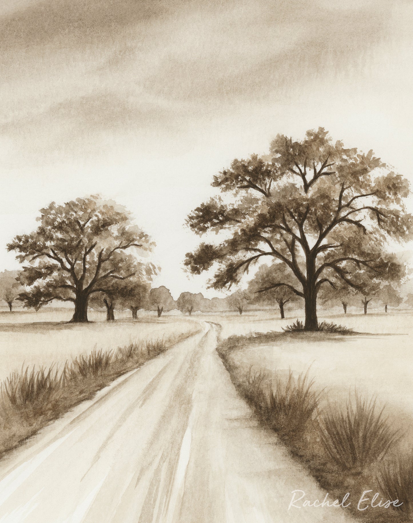 Sepia Shadows X - Art Print