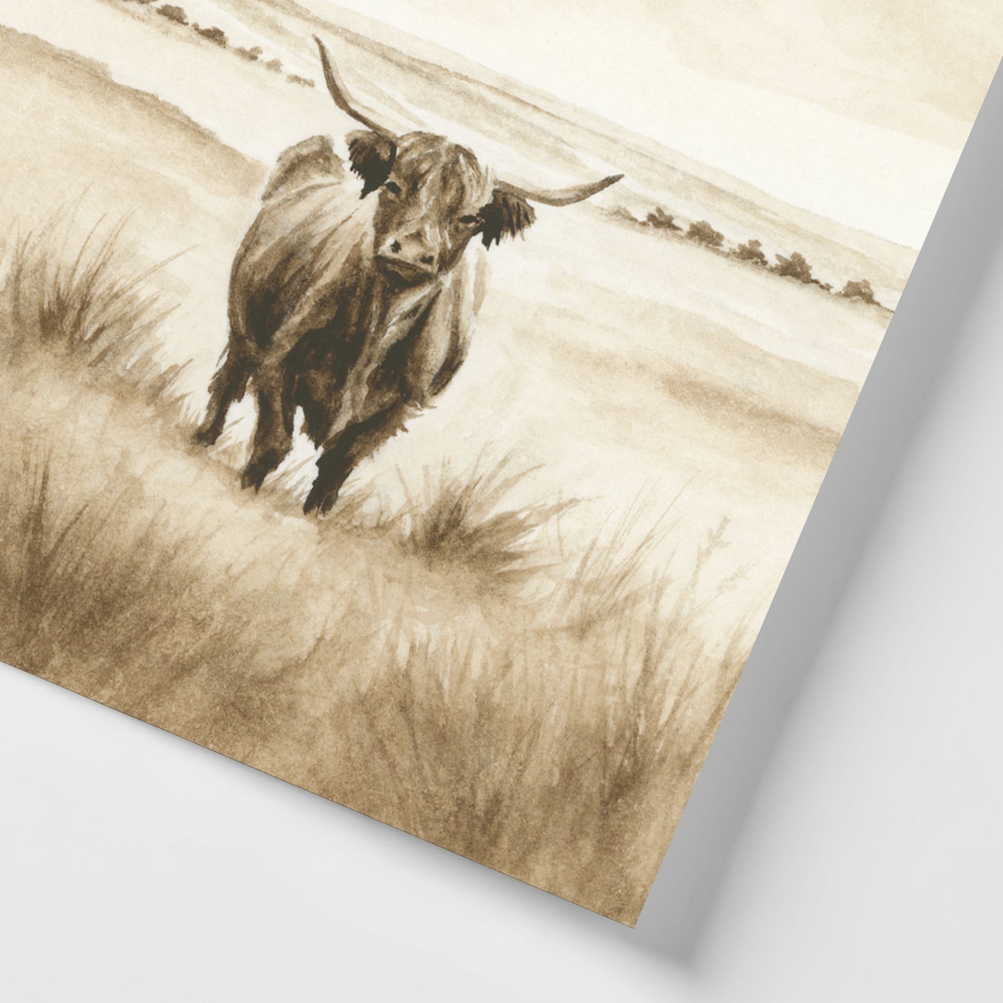 Brown Highland Cow I - Mini