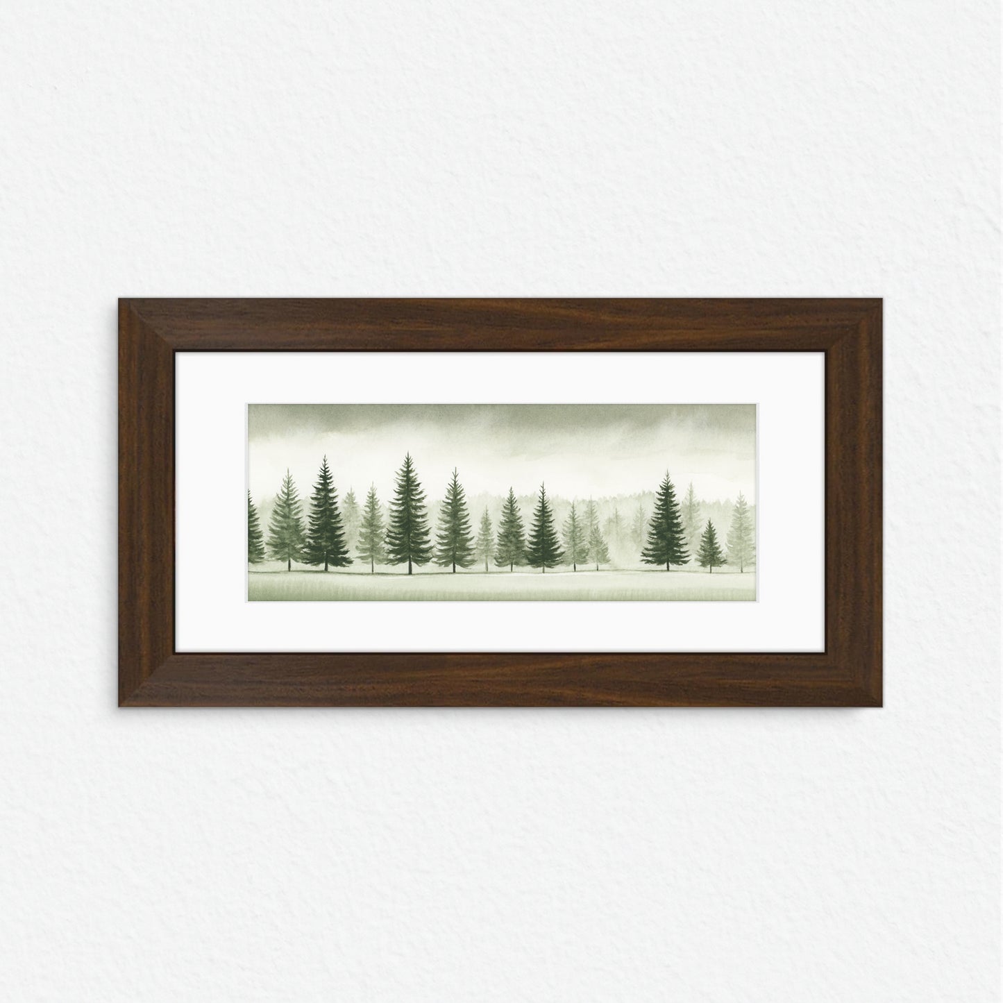 Foggy Forest Green VII - Original Art