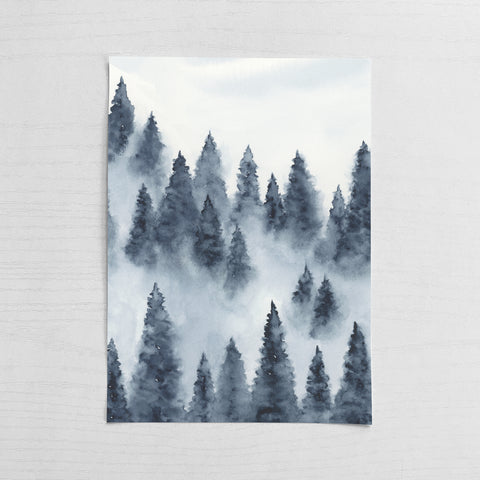 Foggy Forest Blue - Original Art