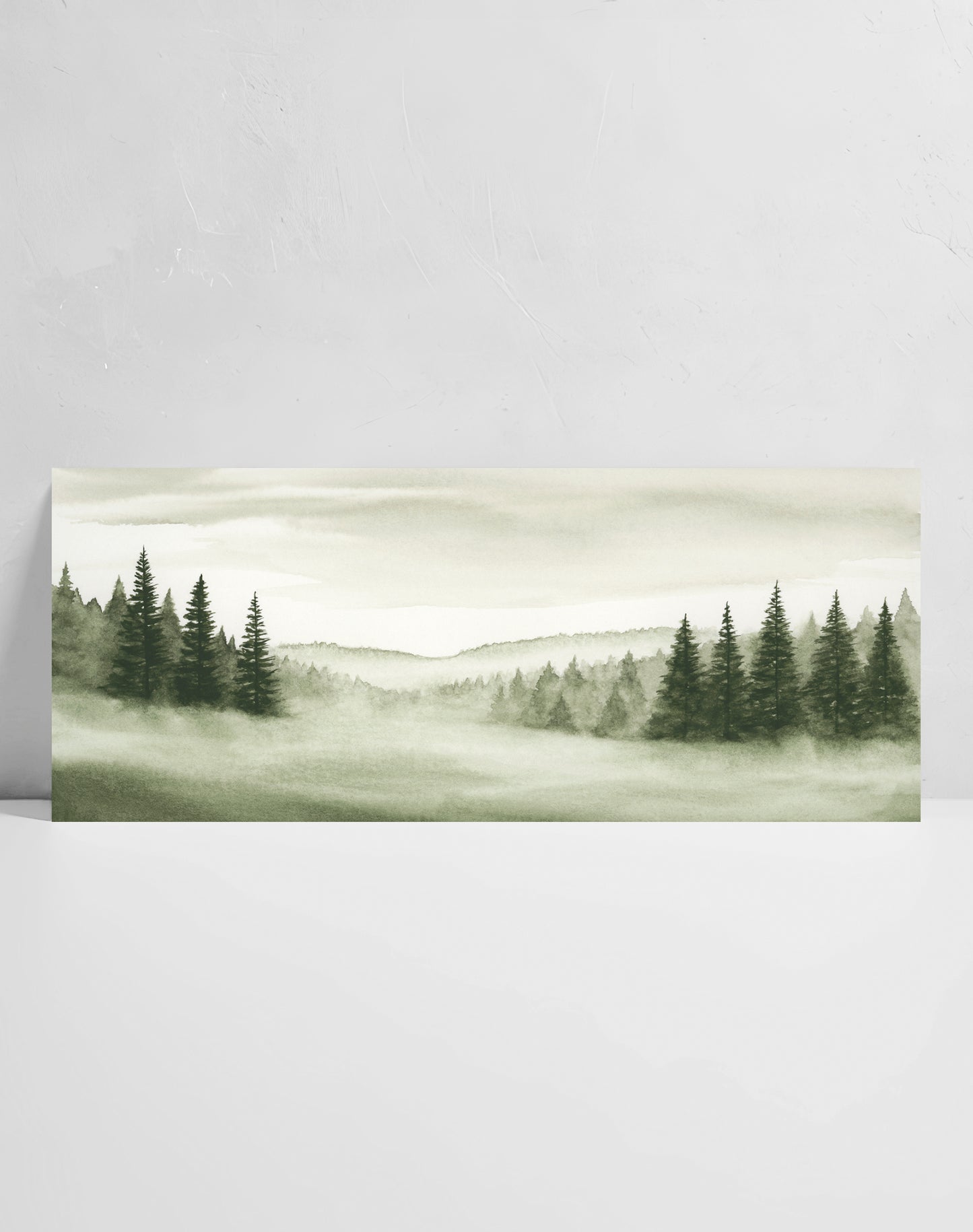 Foggy Forest Green V - Art Print
