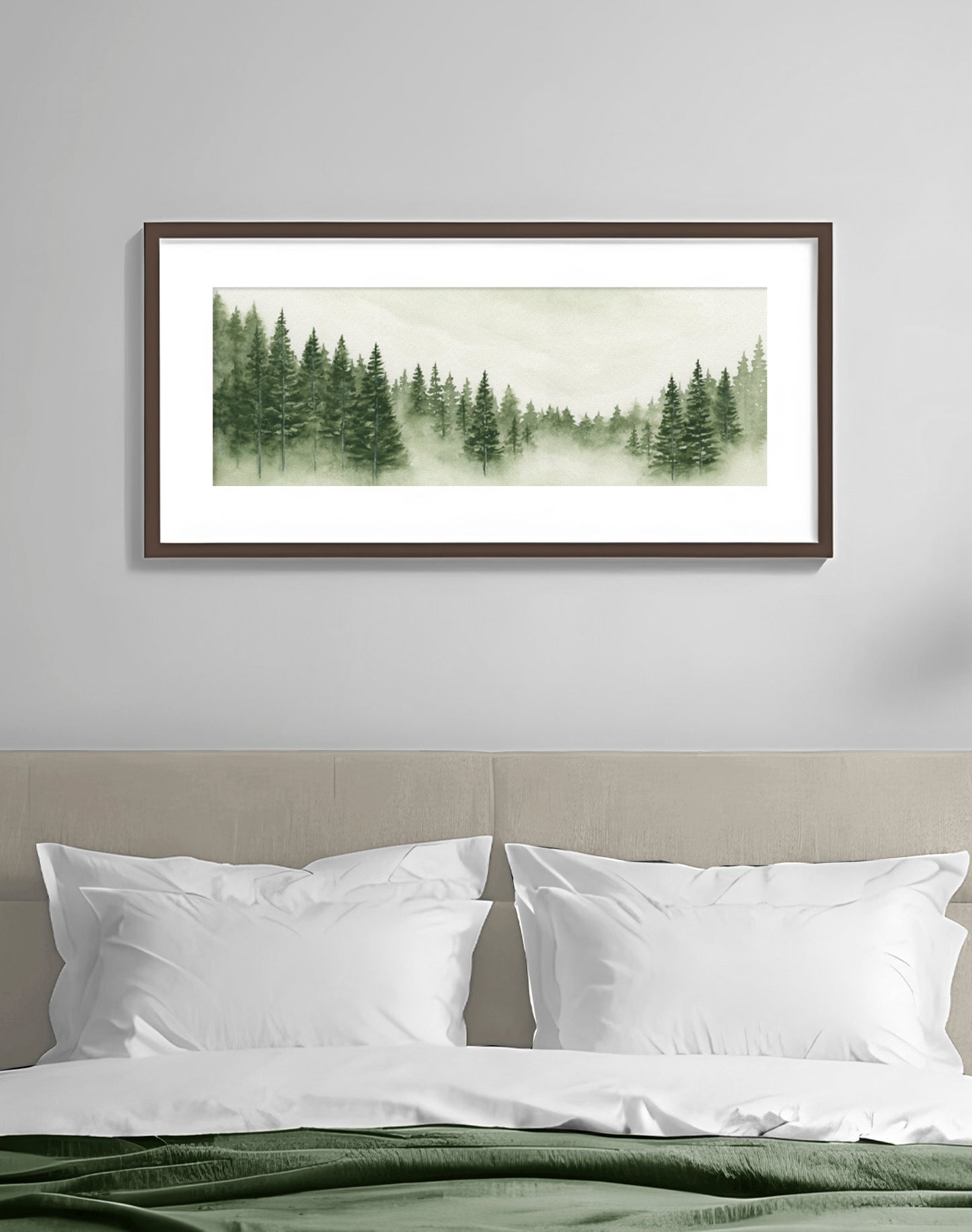 Foggy Forest Green IV - Art Print