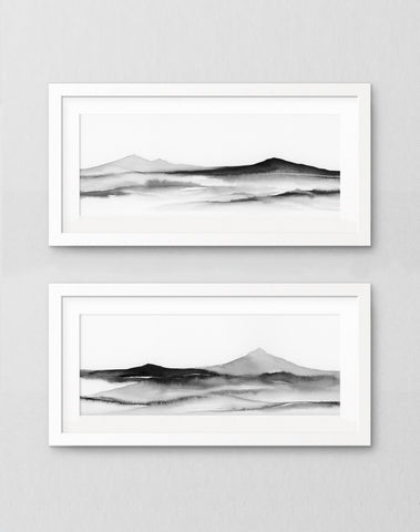 Shadows of the Summit I & II - Art Prints Set of Two