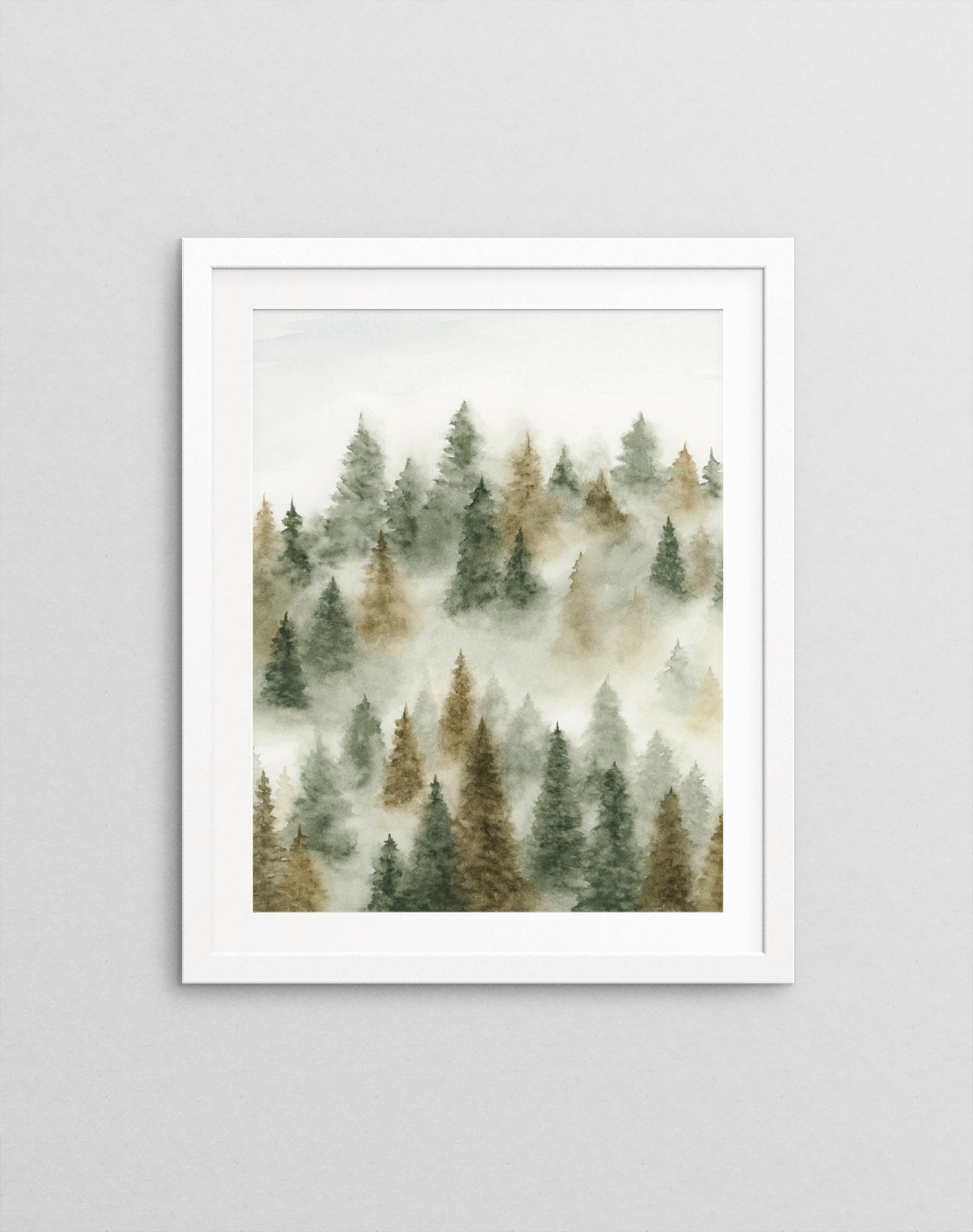 Autumn Trees Above the Fog - Art Print
