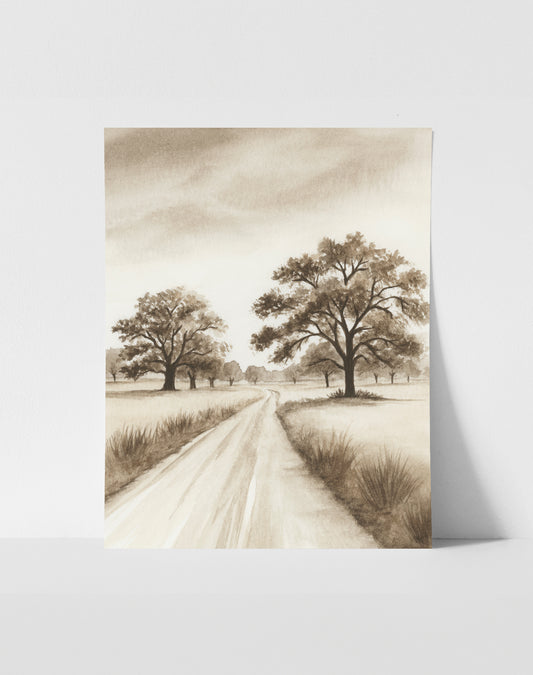 Sepia Shadows X - Art Print