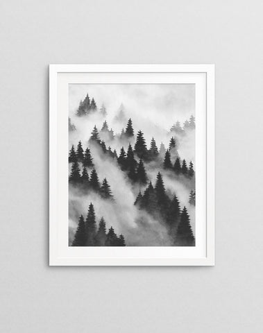 Trees Above the Fog I - Art Print