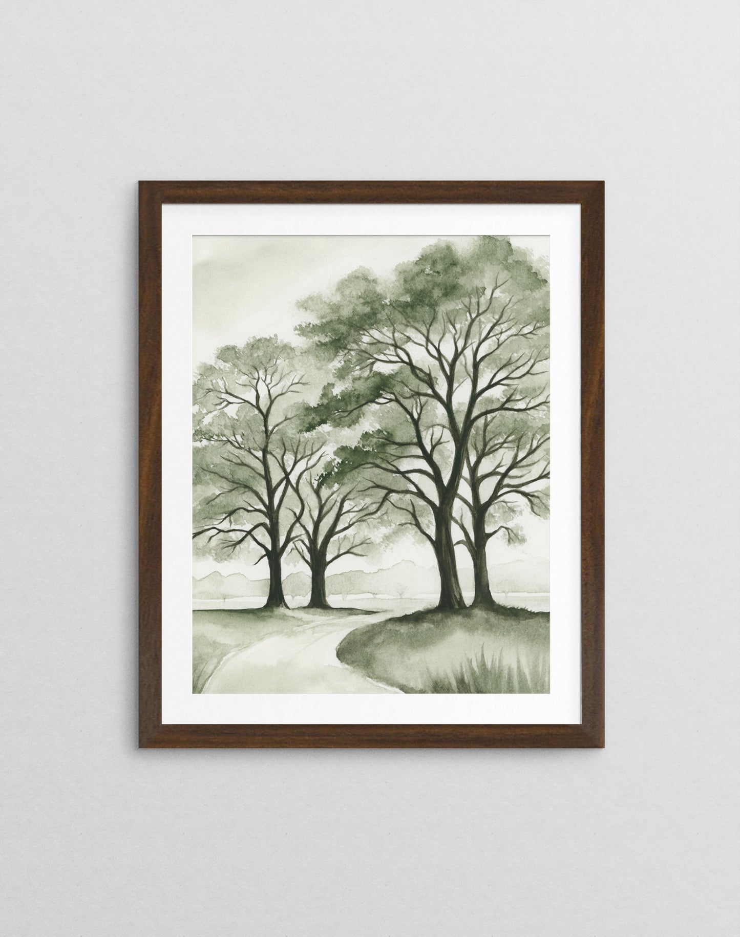 Sprawling Silence Green I - Art Print