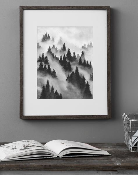 Trees Above the Fog I - Art Print