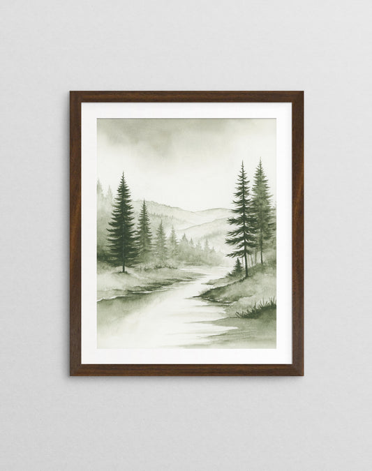 Evergreen Mist I - Art Print