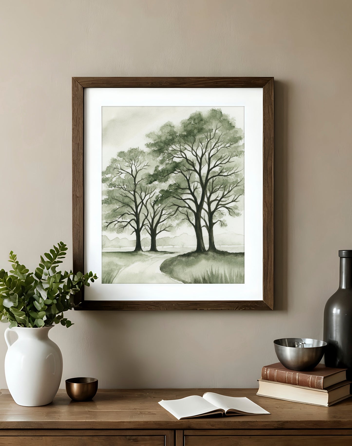 Sprawling Silence Green I - Art Print
