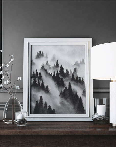 Trees Above the Fog I - Art Print
