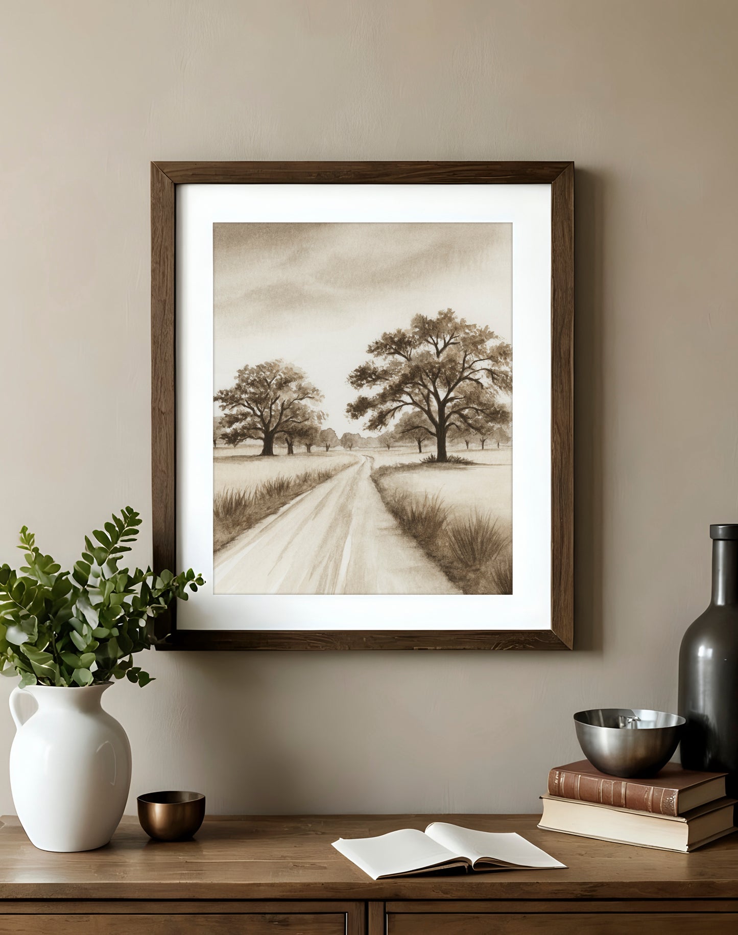 Sepia Shadows X - Art Print