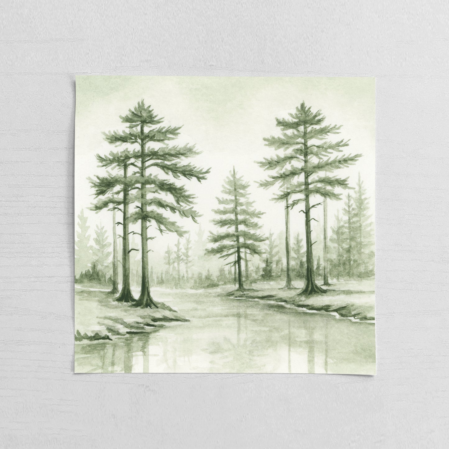 Green Cypress River I - Mini