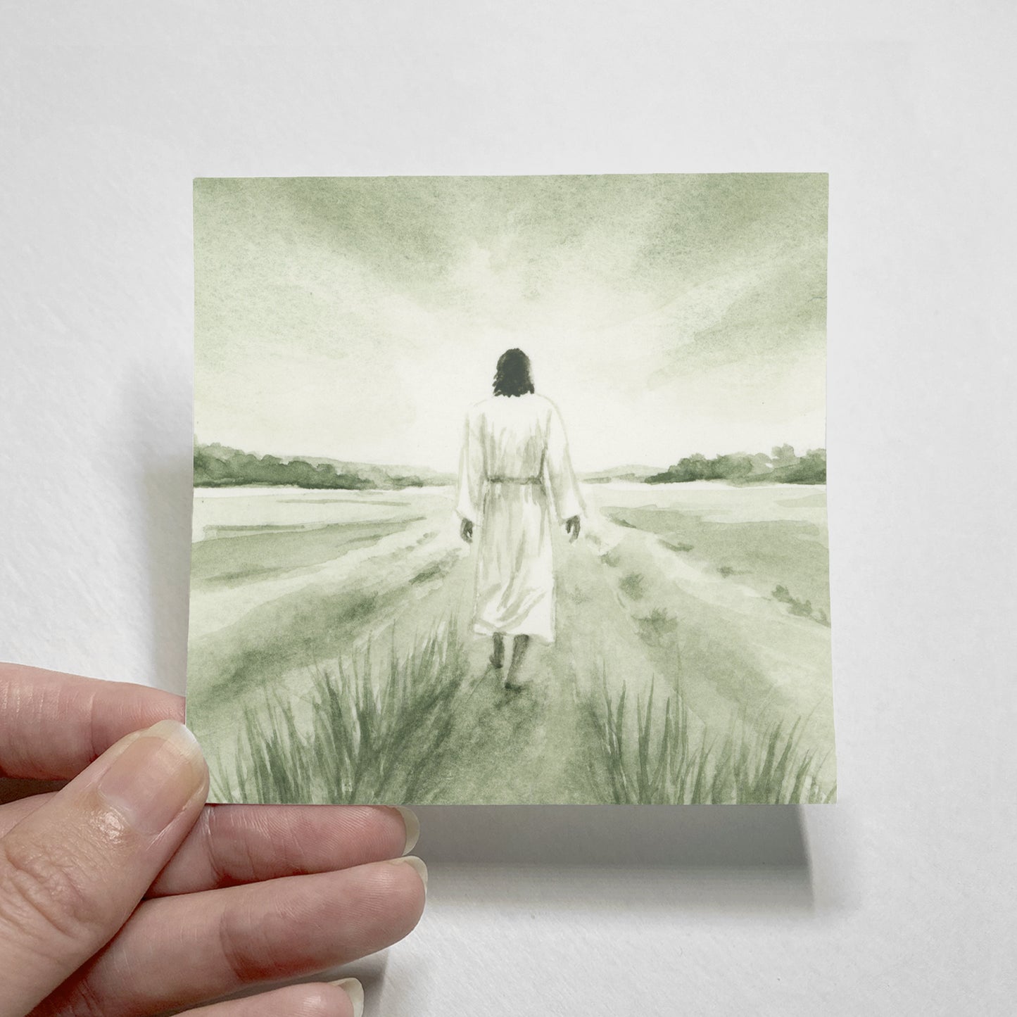 Green Jesus Shepherd I - Mini