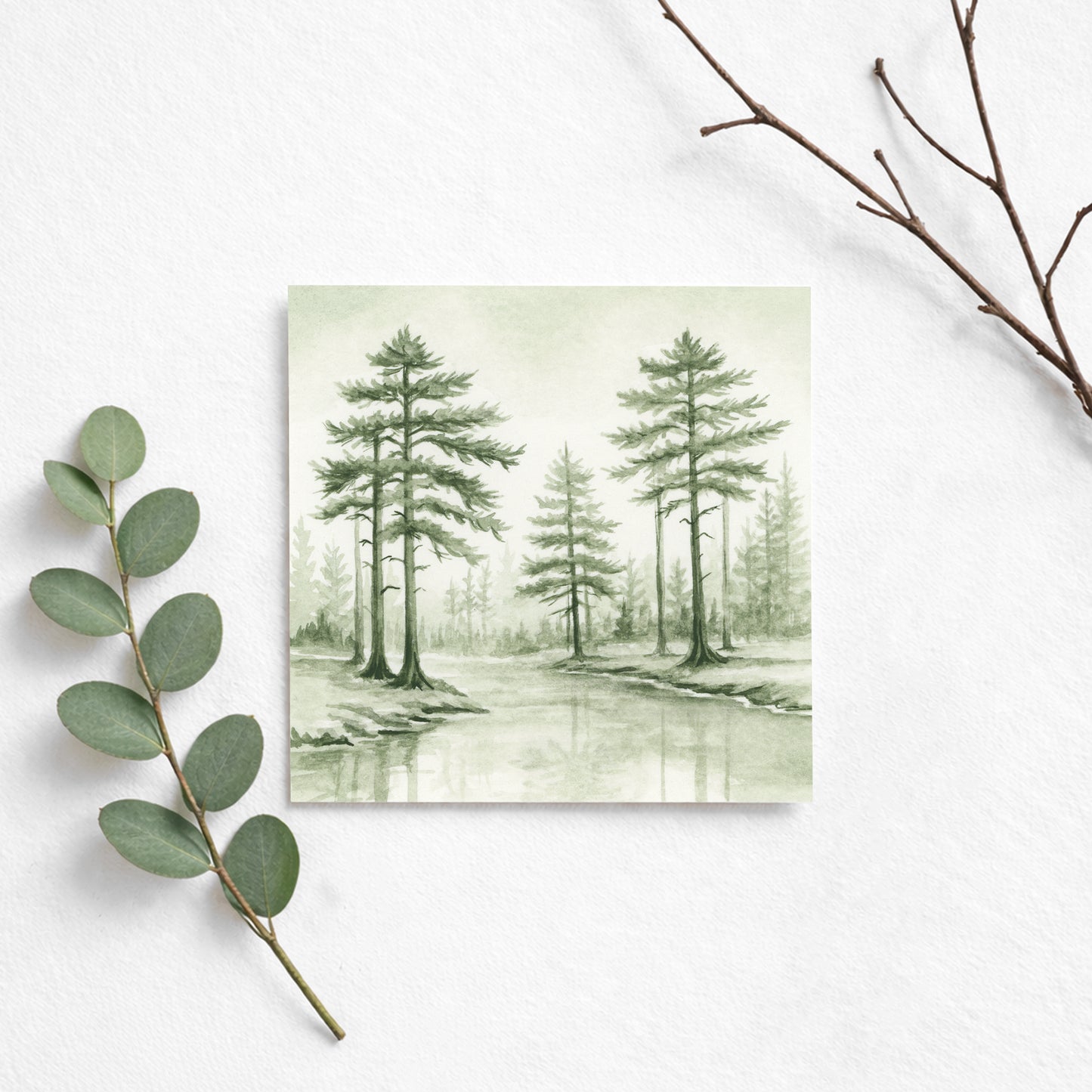 Green Cypress River I - Mini