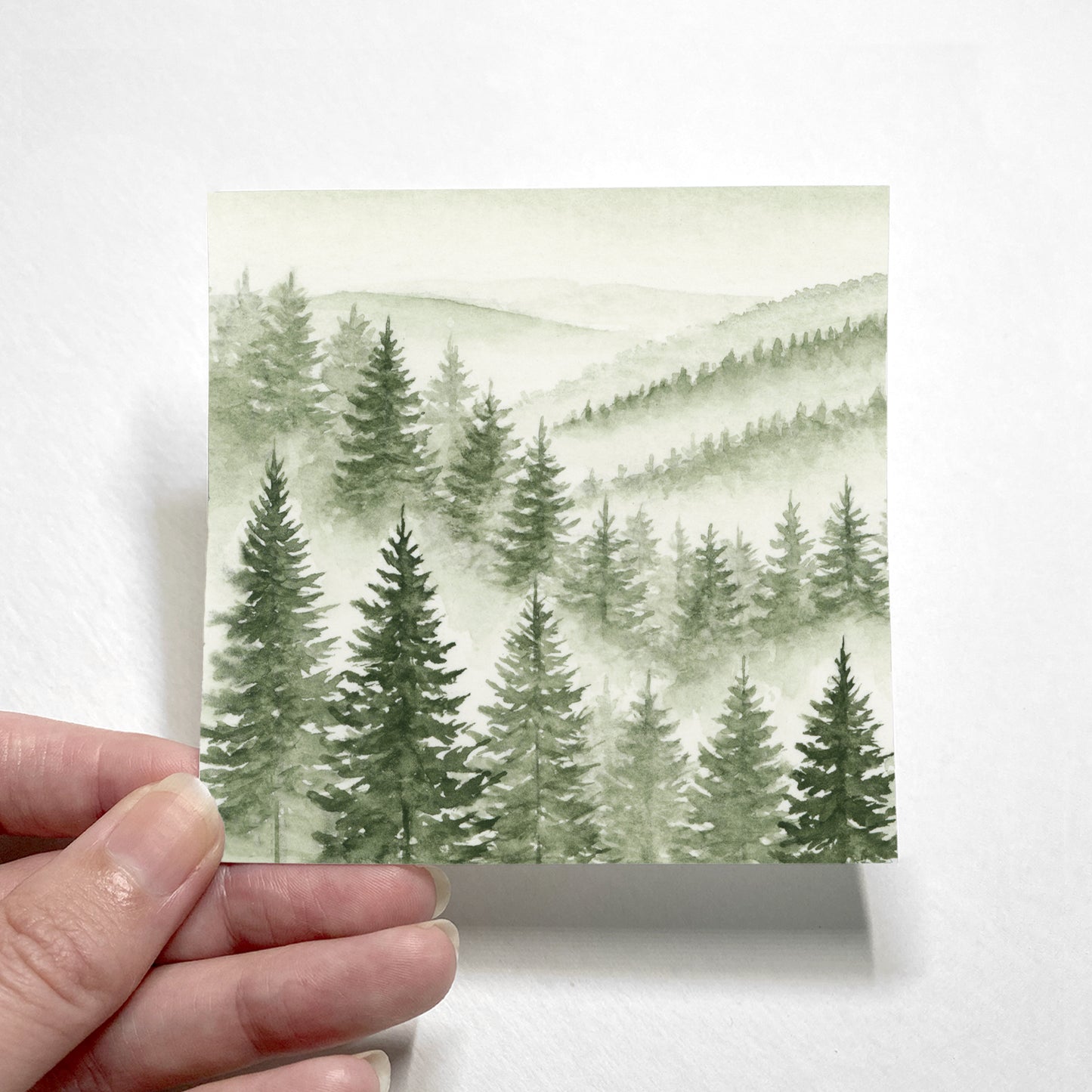 Green Foggy Forest I - Mini