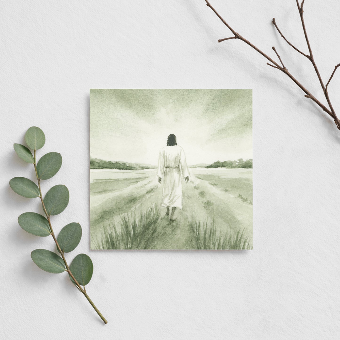 Green Jesus Shepherd I - Mini