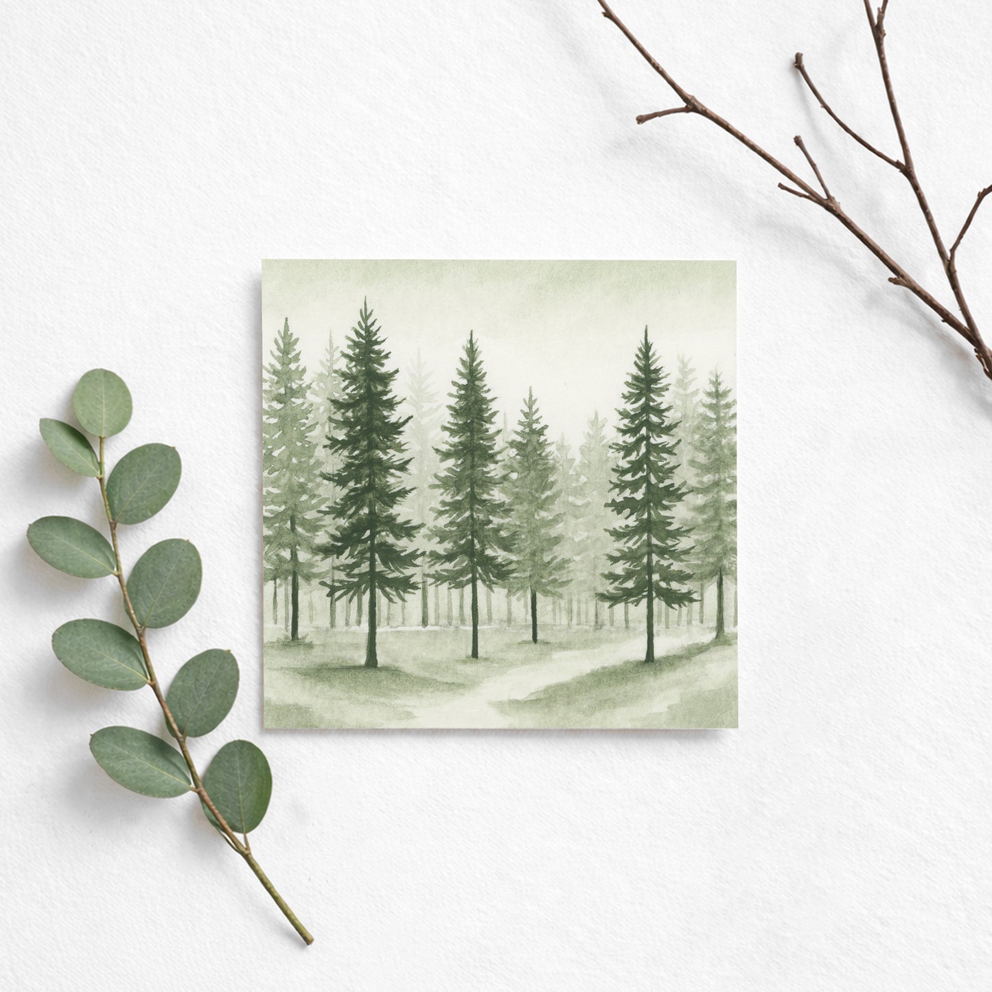 Green Pine Trees I - Mini