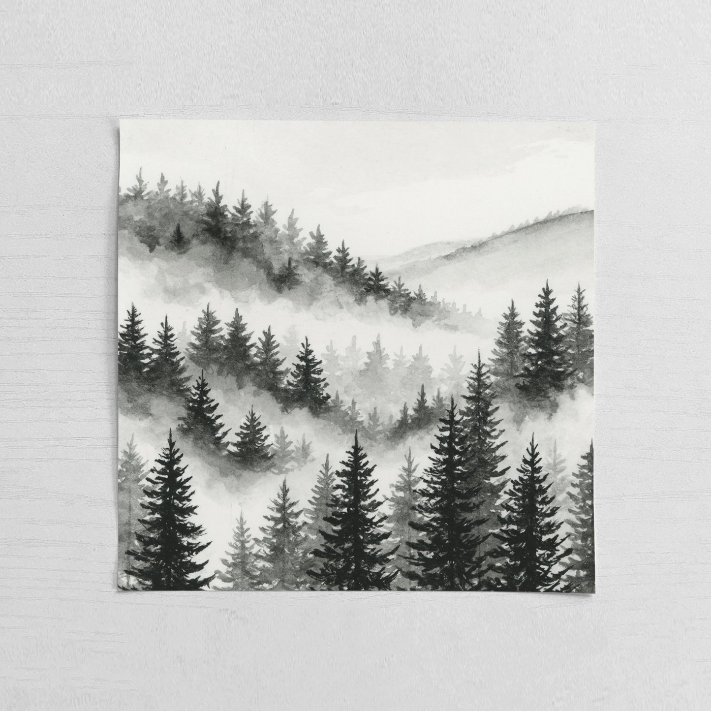 Black Foggy Forest I - Mini