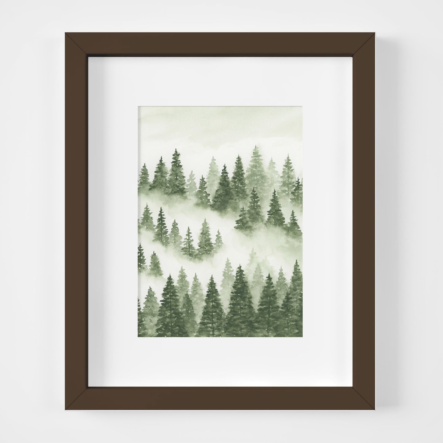 Foggy Forest Green II - Original Art