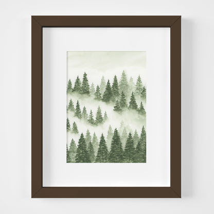 Foggy Forest Green II