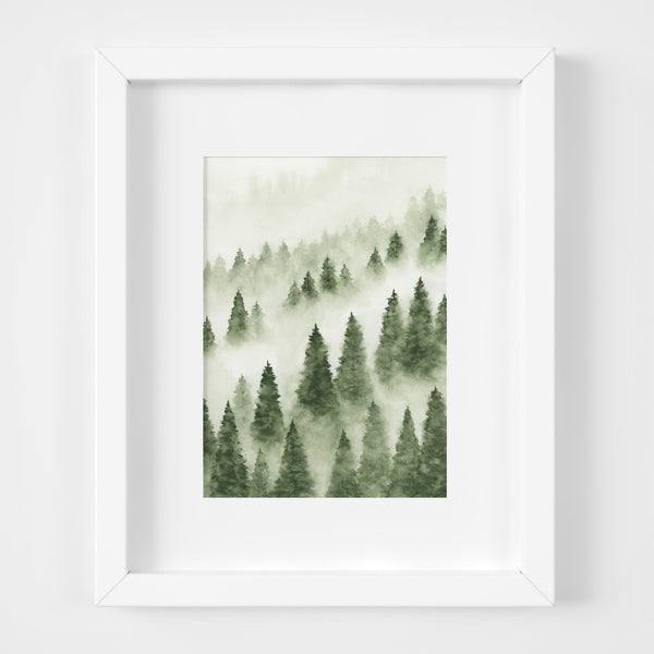 Foggy Forest Green - Original Art