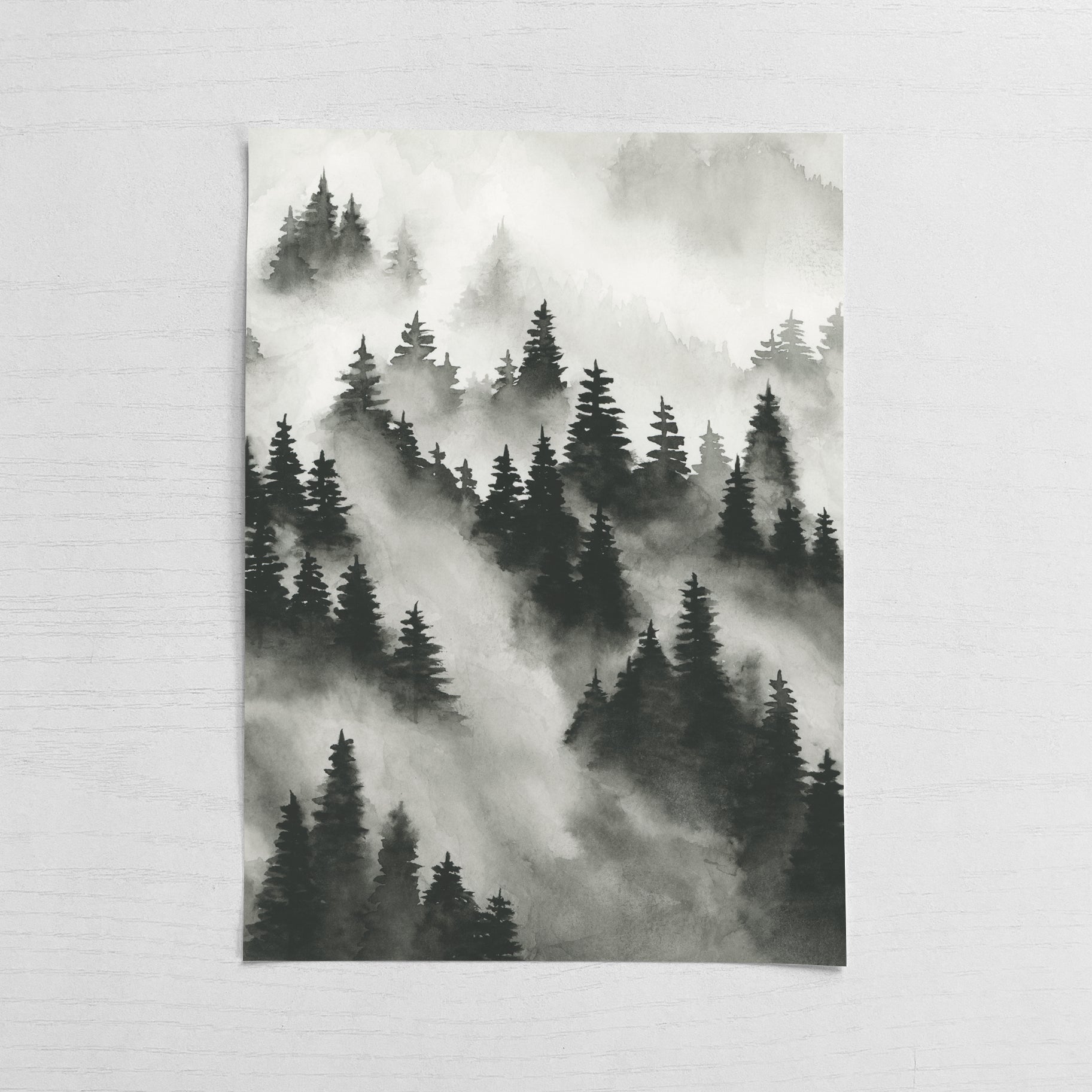 Trees Above the Fog I - Original Art