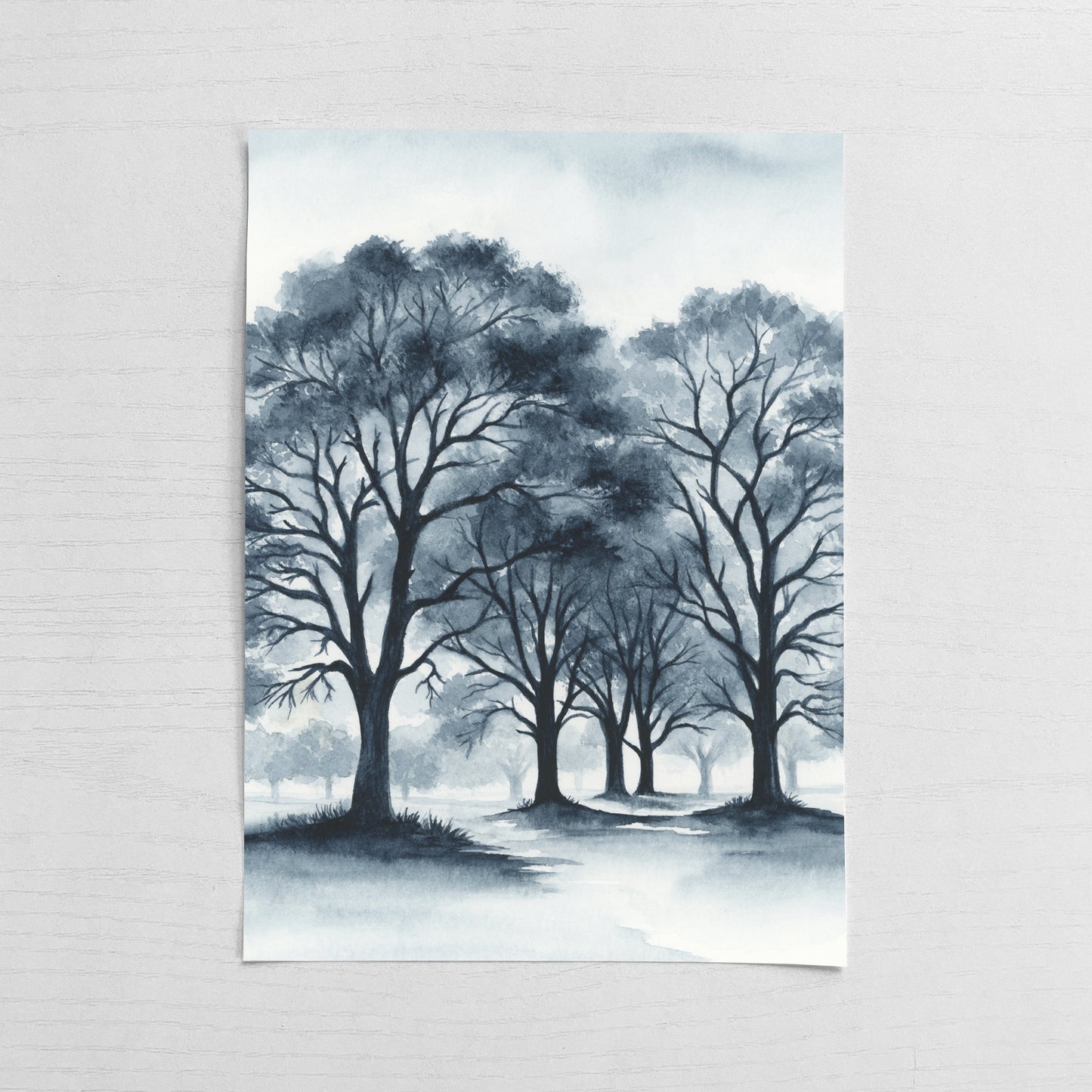 Sprawling Silence Blue I - Original Art