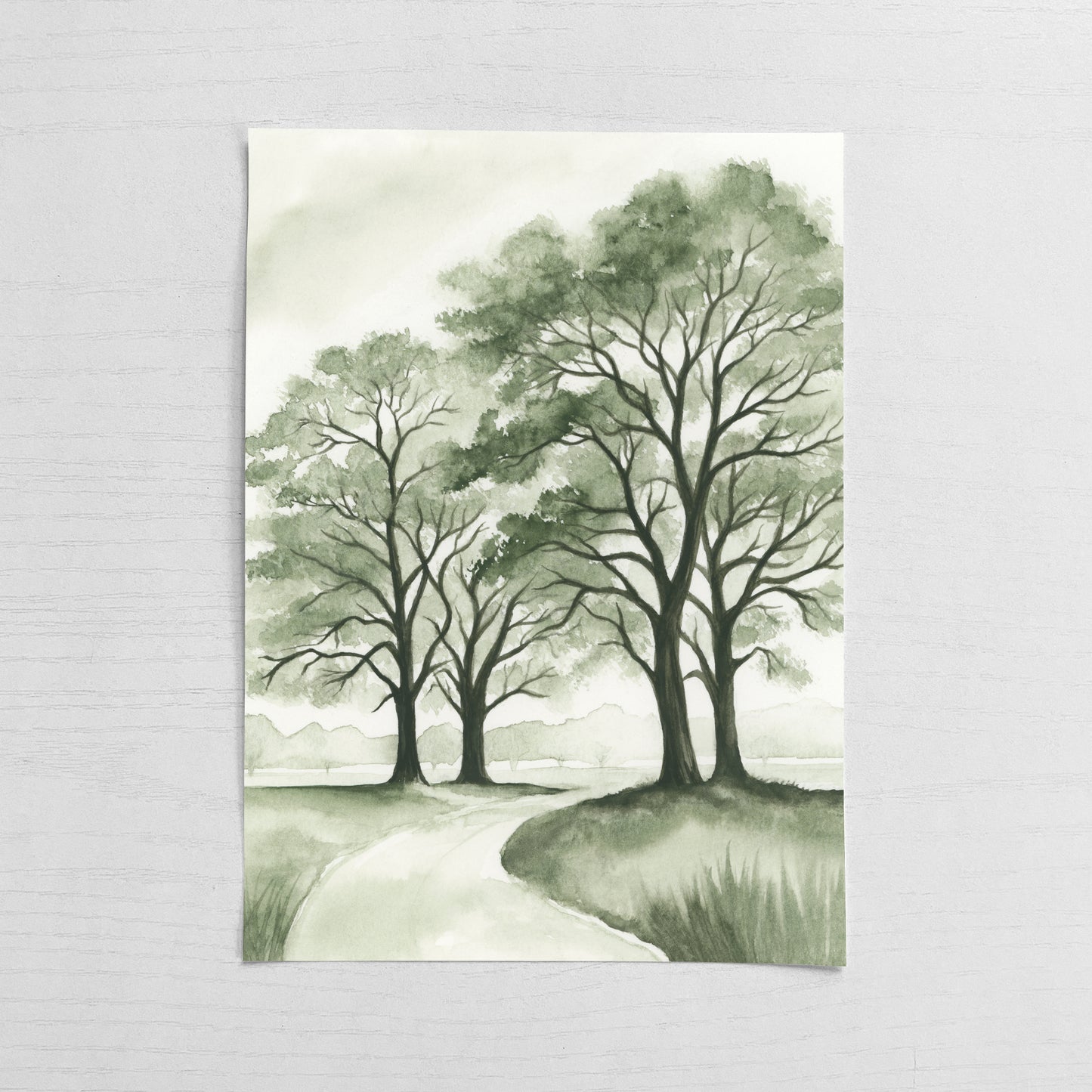 Sprawling Silence Green I - Original Art