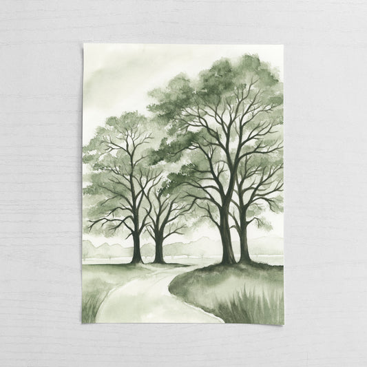 Sprawling Silence Green I - Original Art