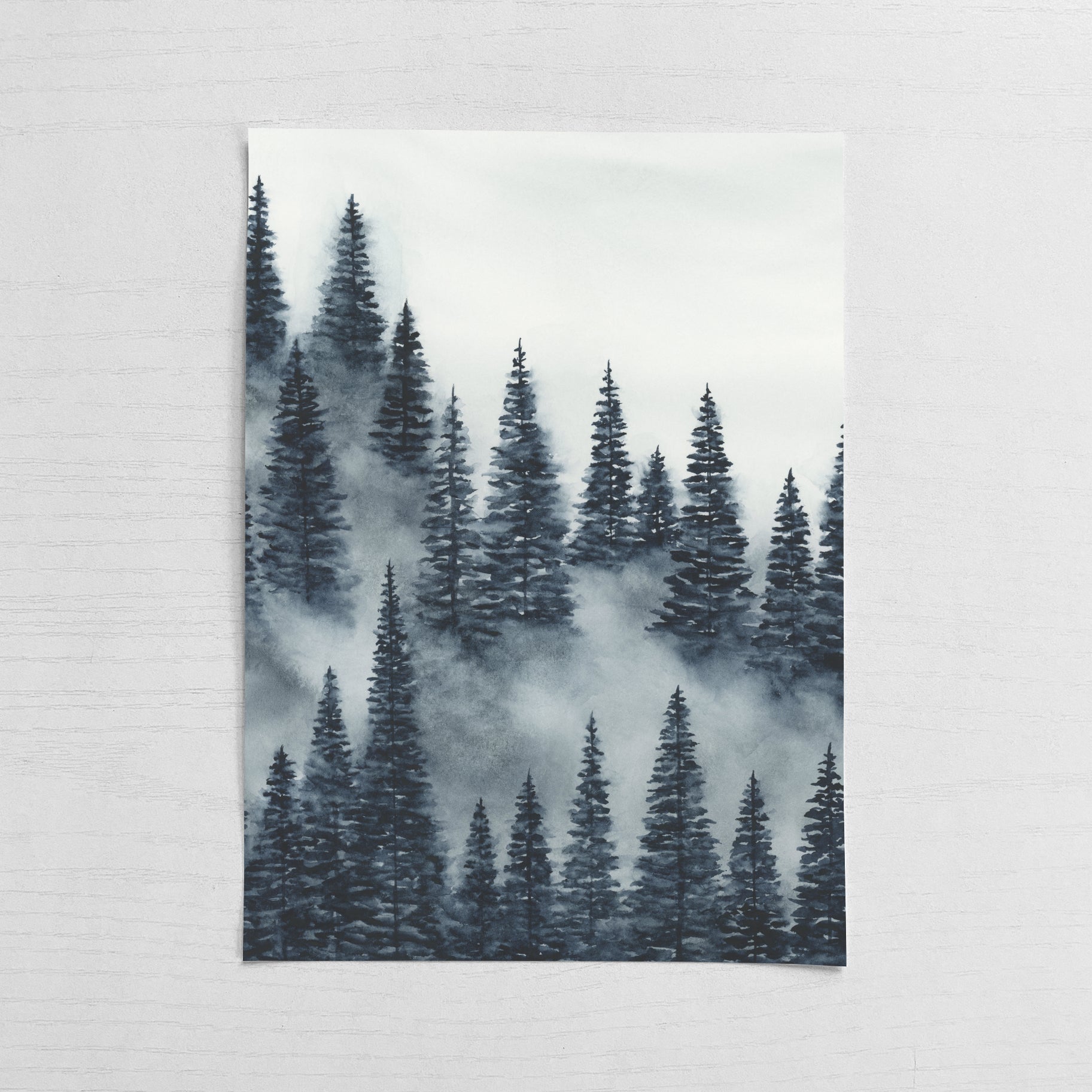 Blue Trees Above the Fog I - Original Art