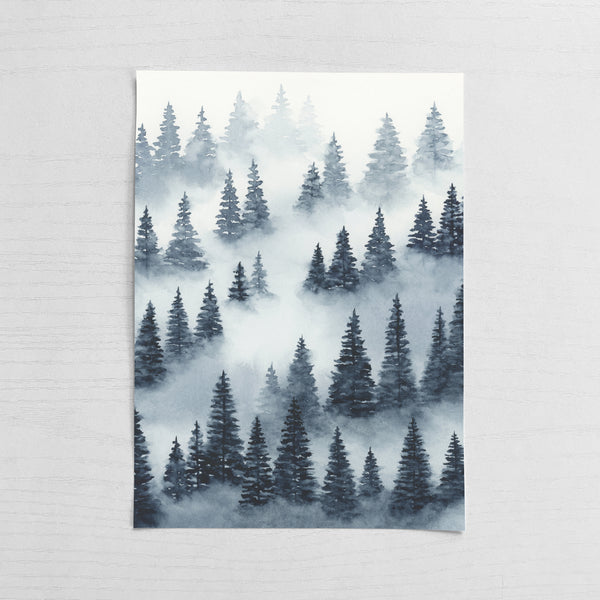 Blue Trees Above the Fog II - Original Art