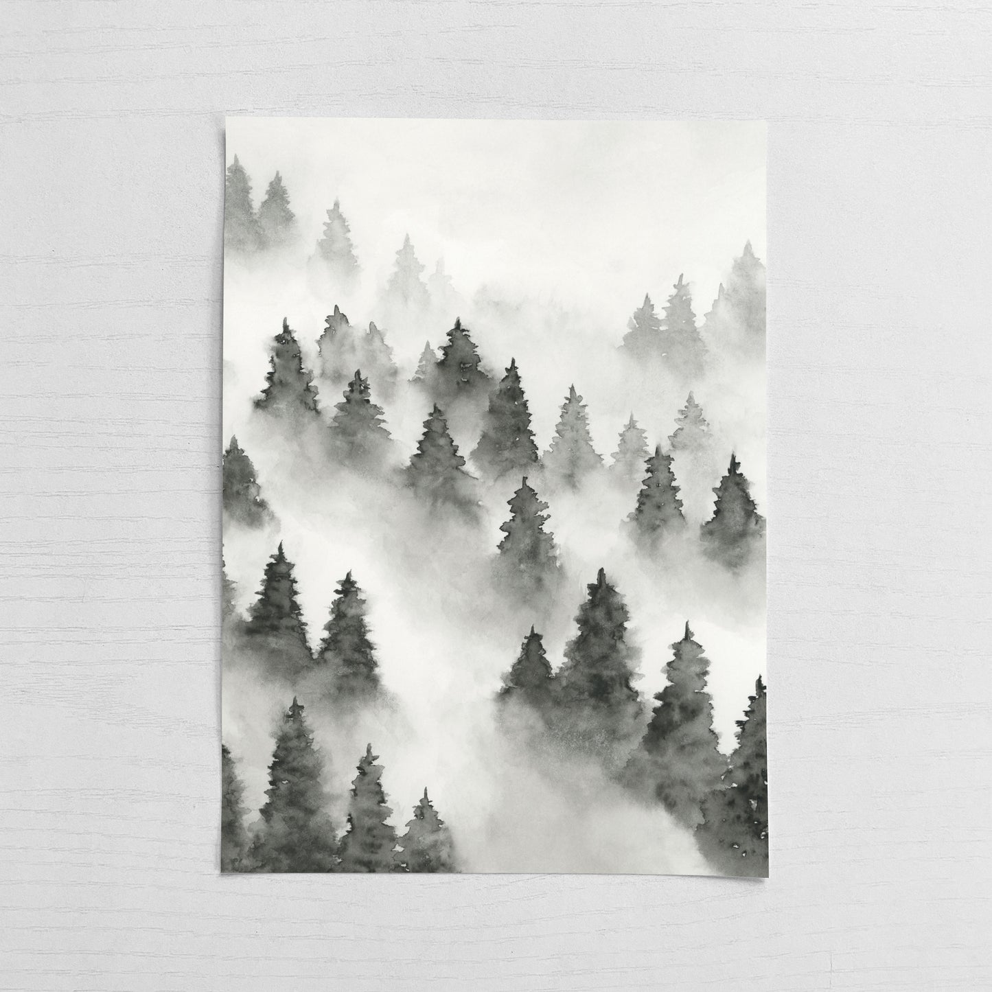 Foggy Forest Black - Original Art
