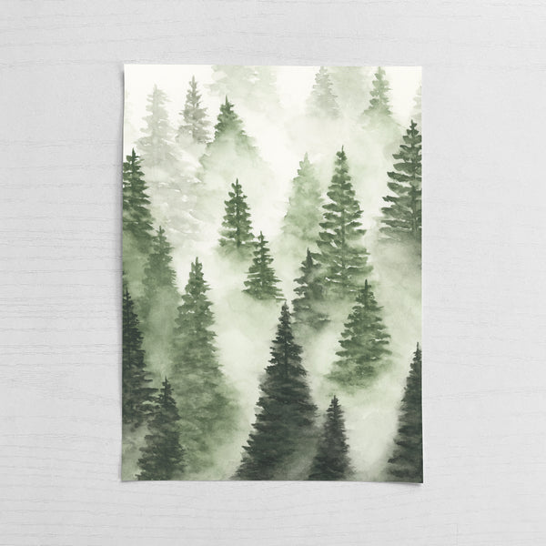 Green Trees Above The Fog II - Original Art
