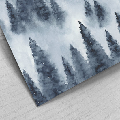 Foggy Forest Blue I - Original Art