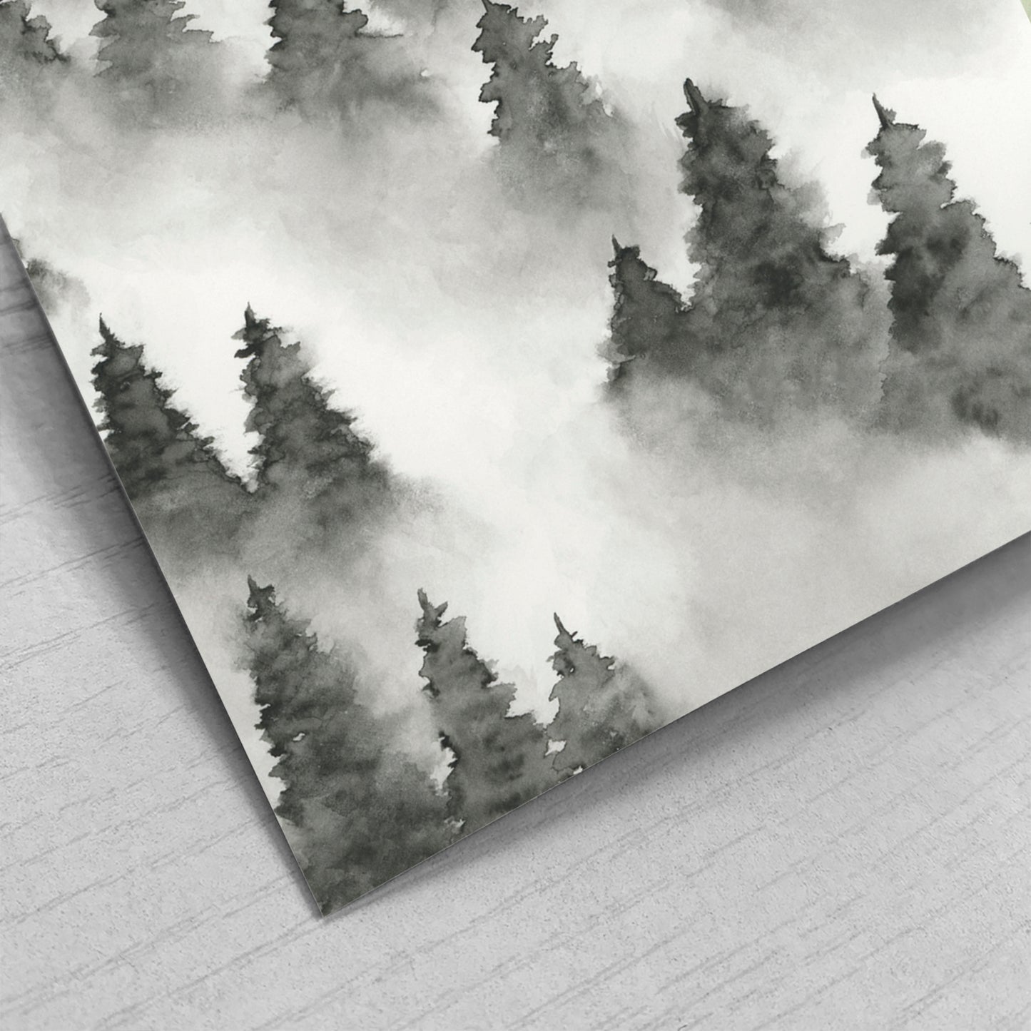 Foggy Forest Black - Original Art