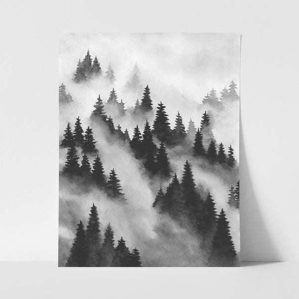 Trees Above the Fog I, II, III - Art Prints Set of Three