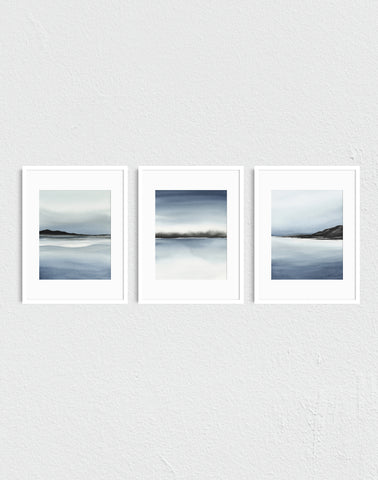 Coastal Cliff I, II, III - Art Prints Set of Three