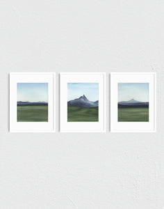 Sisters, Jefferson & Three Fingered Jack - Art Prints Set of Three