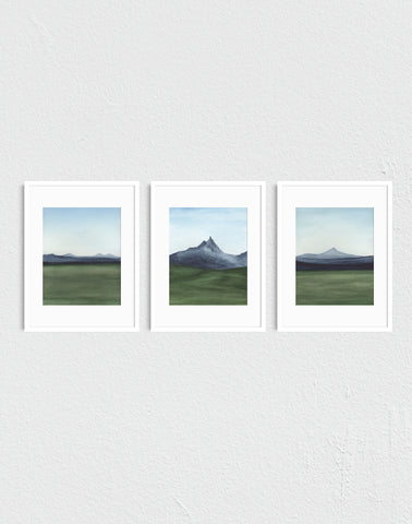 Sisters, Jefferson & Three Fingered Jack - Art Prints Set of Three