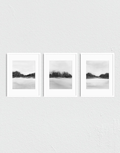 River Bank - Art Prints Set of Three