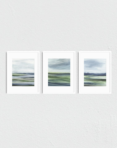 Valley View I, II, & III - Art Prints Set of Three