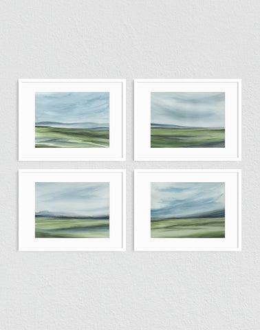 Windswept Valley - Art Prints Set of Four