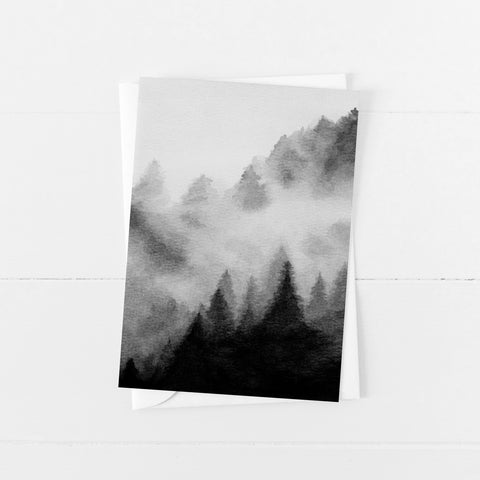 Foggy Forest II - Greeting Card