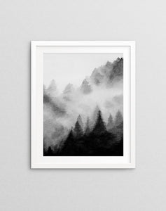 Foggy Forest - Art Print