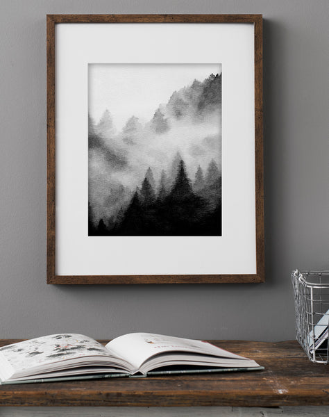Foggy Forest - Art Print