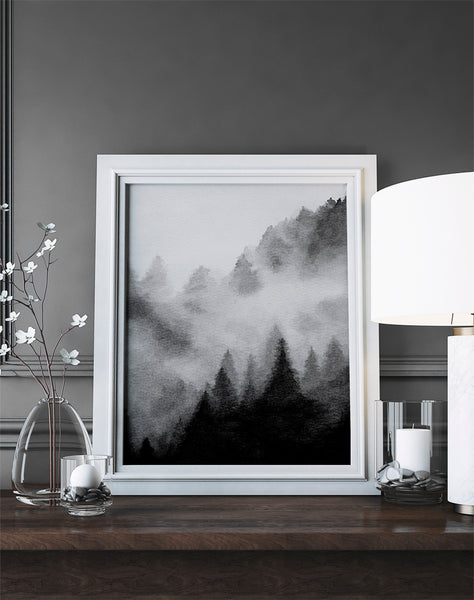 Foggy Forest - Art Print