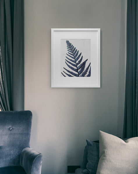Fern Leaf Blue - Art Print